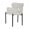 Imported microfiber leather white Sylvie dining chairs